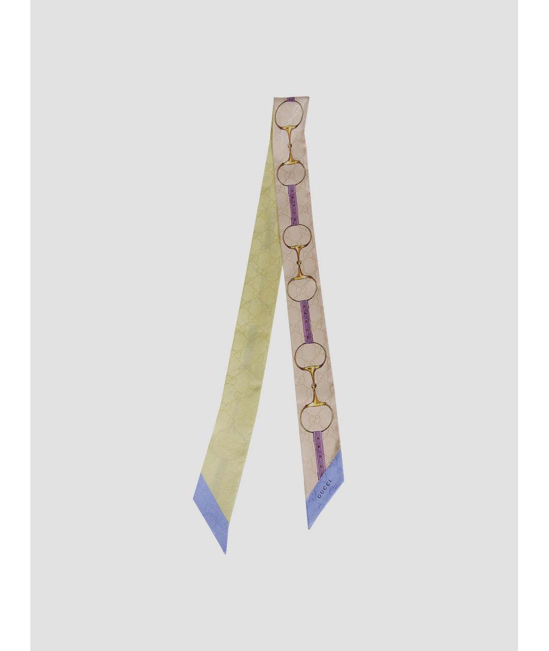 GUCCI Мульти шелковый шарф, фото 5