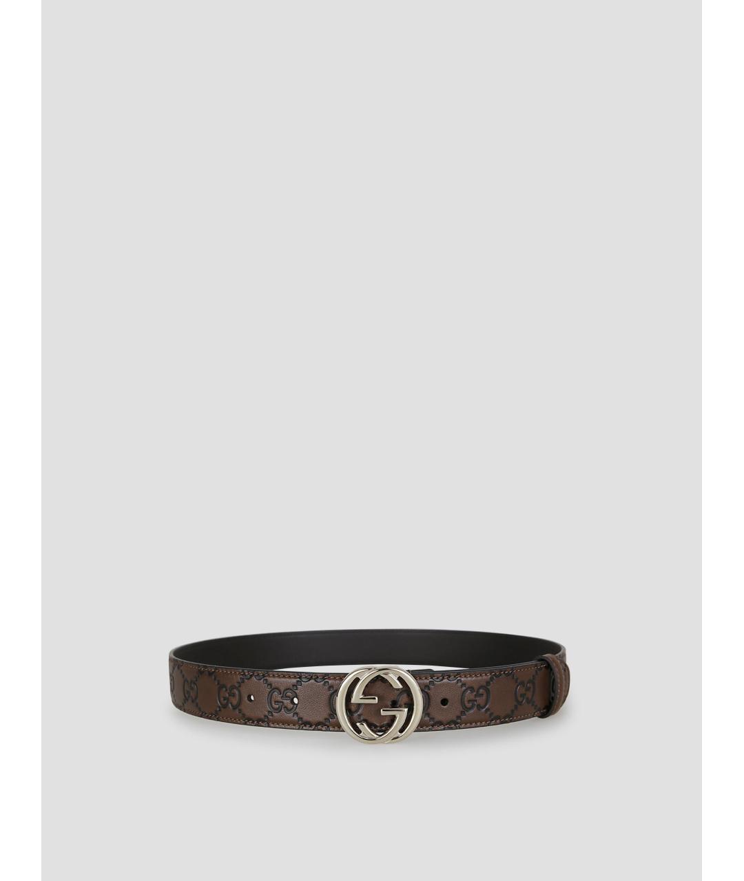 GUCCI Коричневый кожаный ремень, фото 2