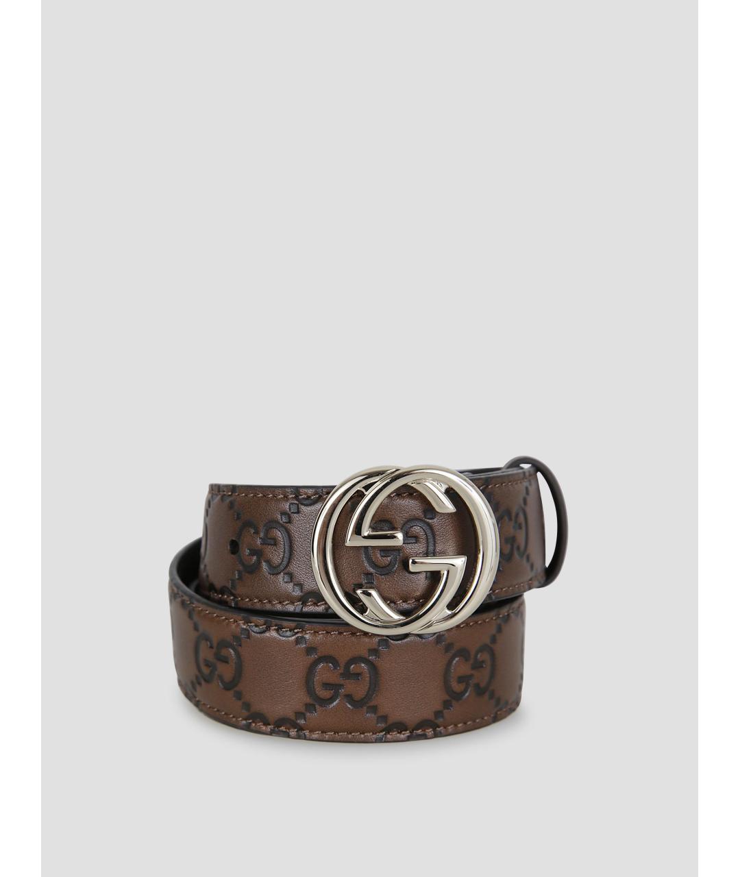 GUCCI Коричневый кожаный ремень, фото 3