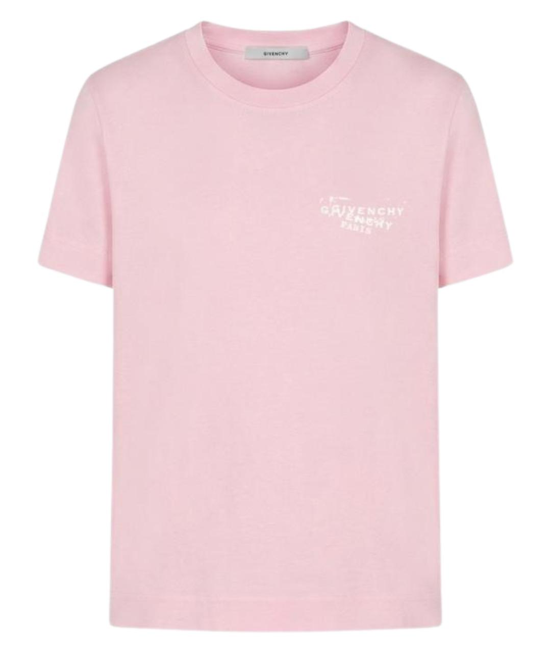 GIVENCHY Розовая хлопковая футболка, фото 1