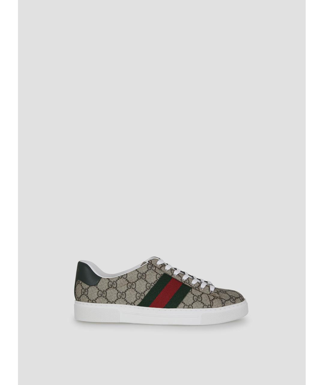 GUCCI Мульти текстильные низкие кроссовки / кеды, фото 4