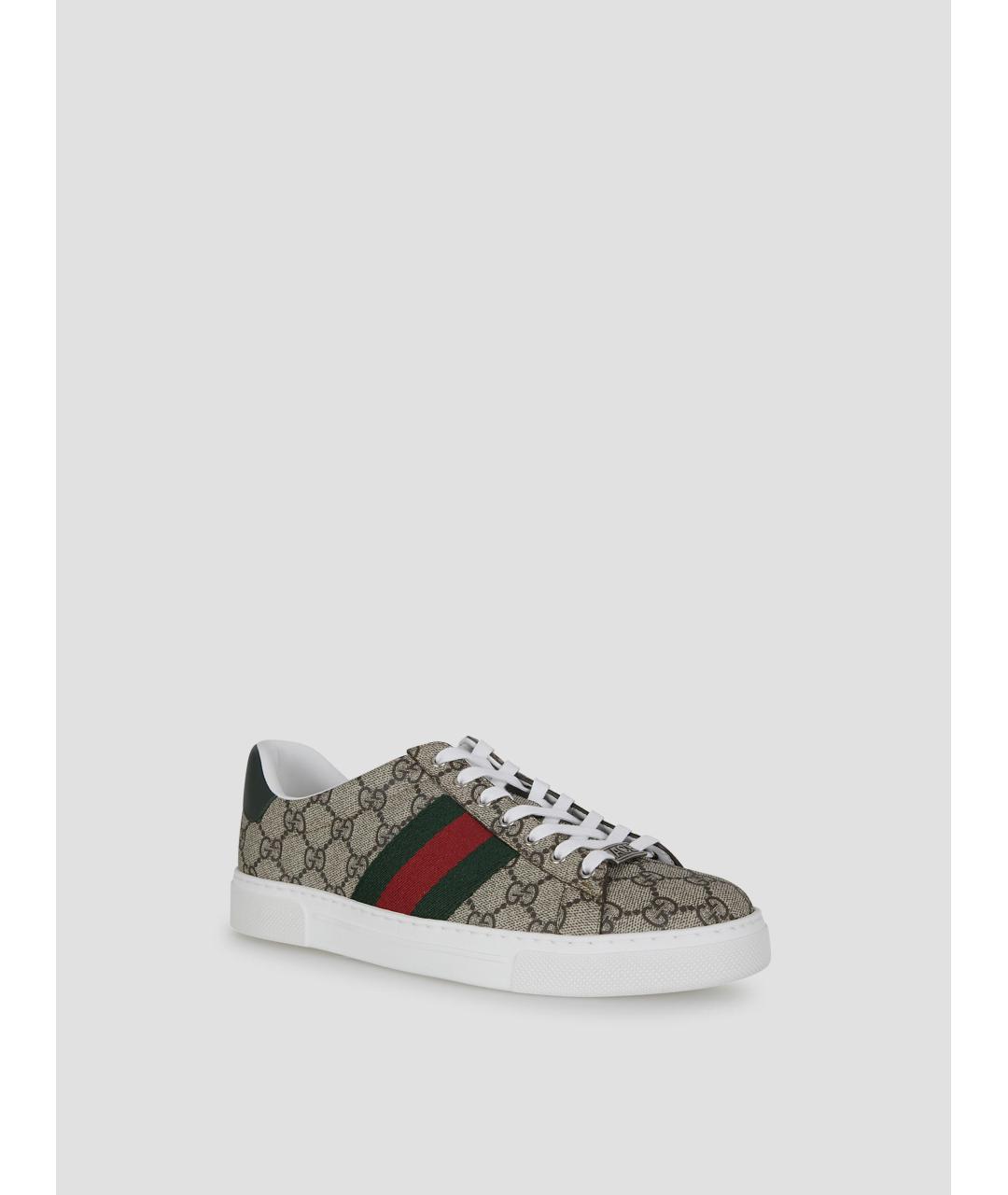 GUCCI Мульти текстильные низкие кроссовки / кеды, фото 2