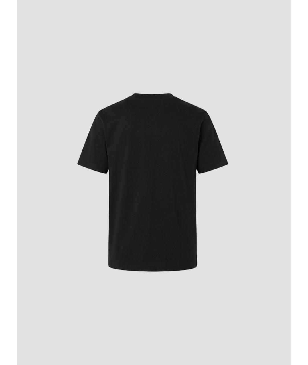BURBERRY Черная хлопковая футболка, фото 2