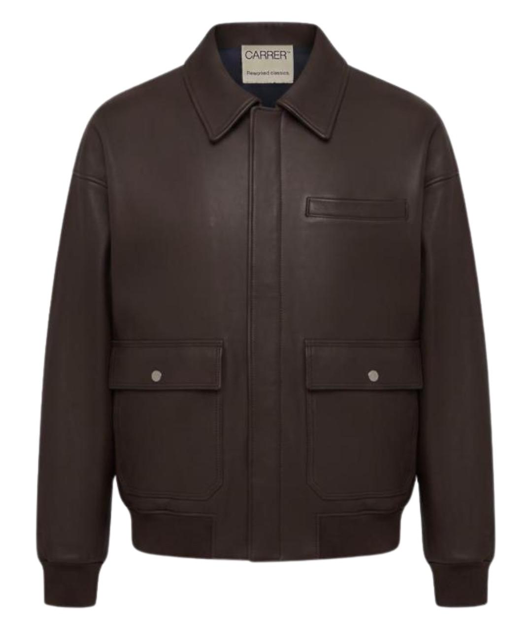 CARRERA Y CARRERA Коричневая кожаная куртка, фото 1