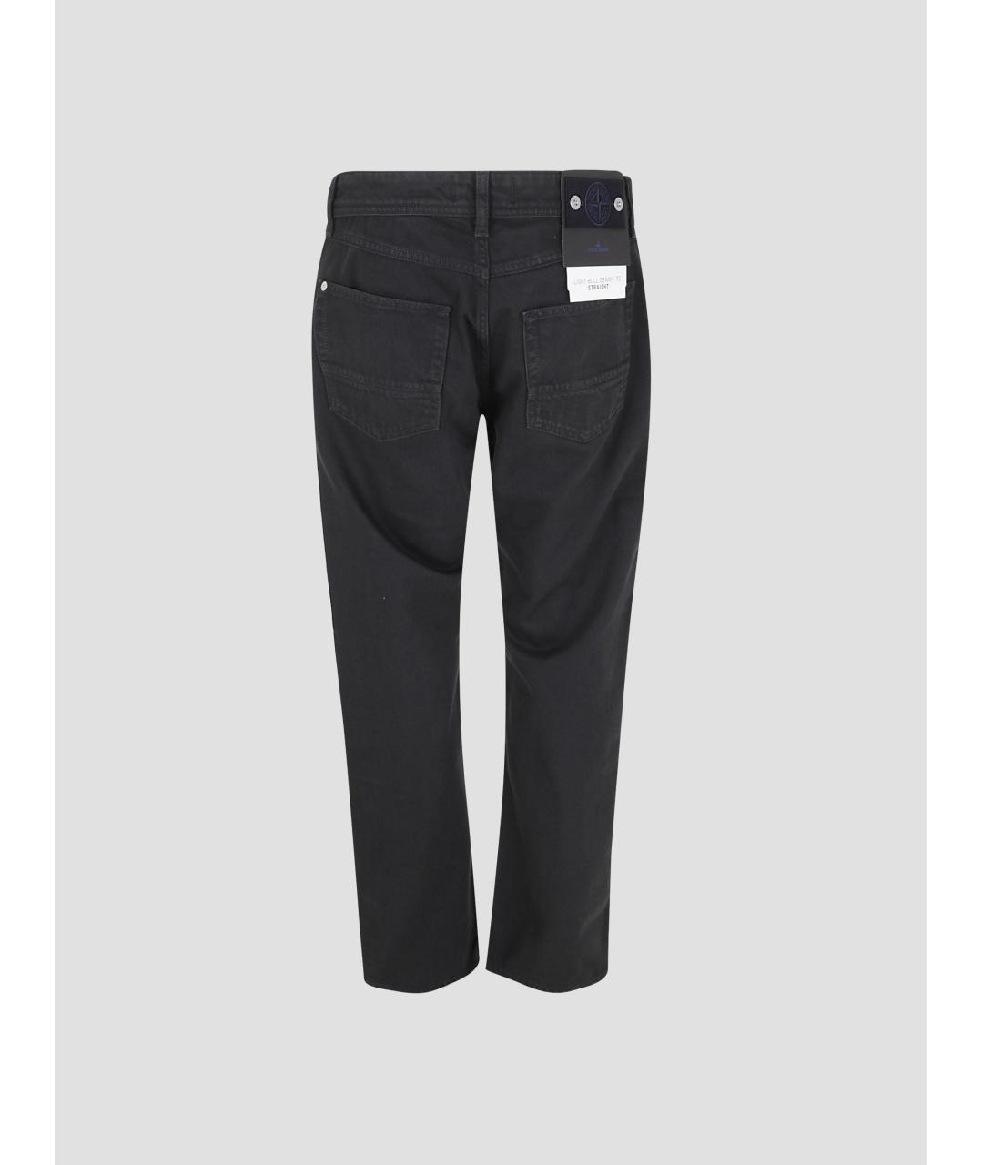 STONE ISLAND Черные прямые джинсы, фото 2