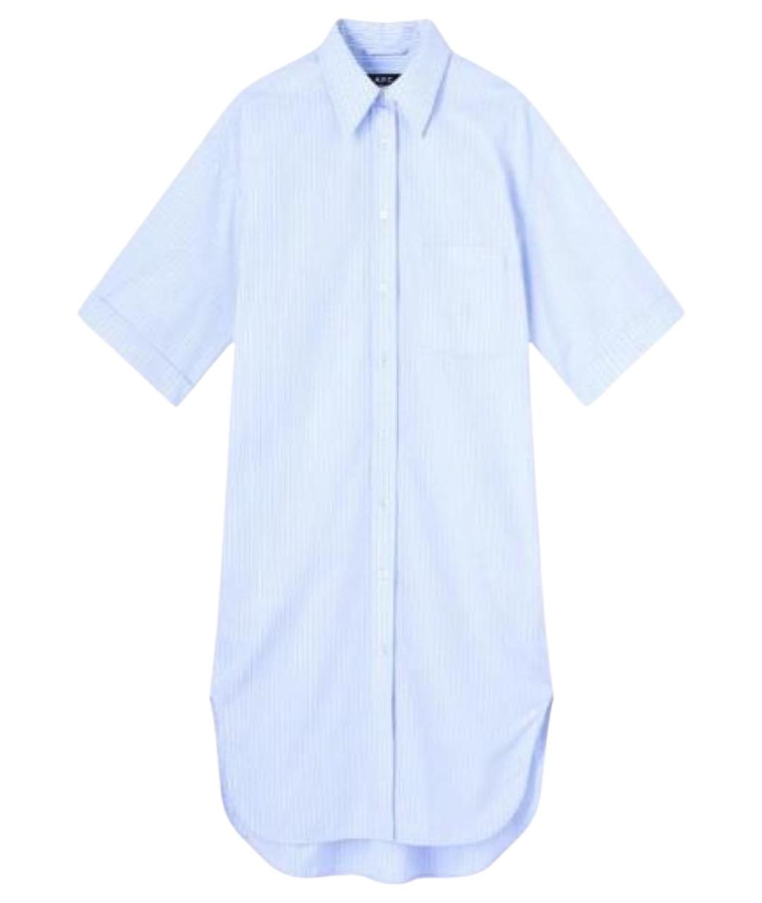 A.P.C. Синее хлопковое повседневное платье, фото 1