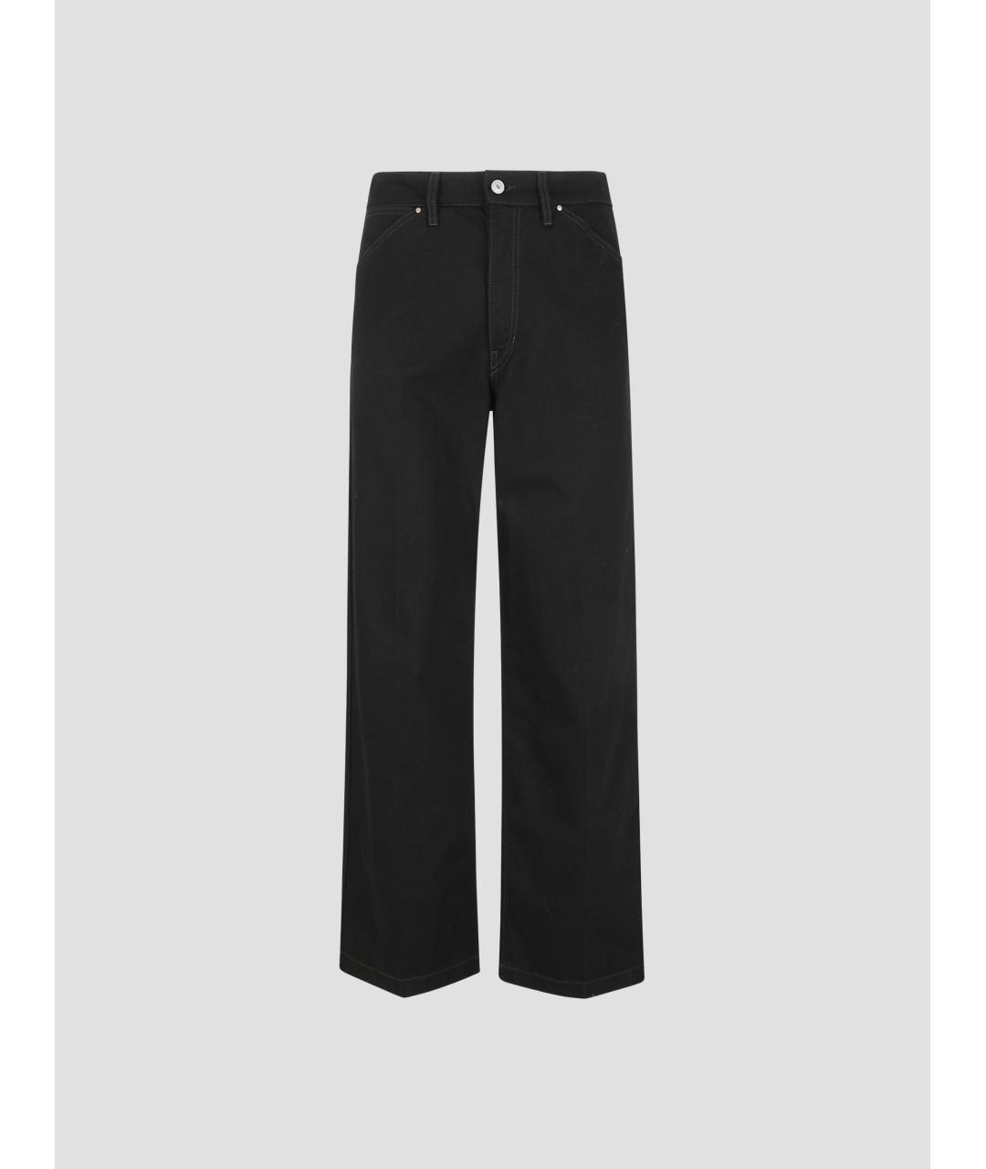 LEMAIRE Черные хлопковые прямые джинсы, фото 4