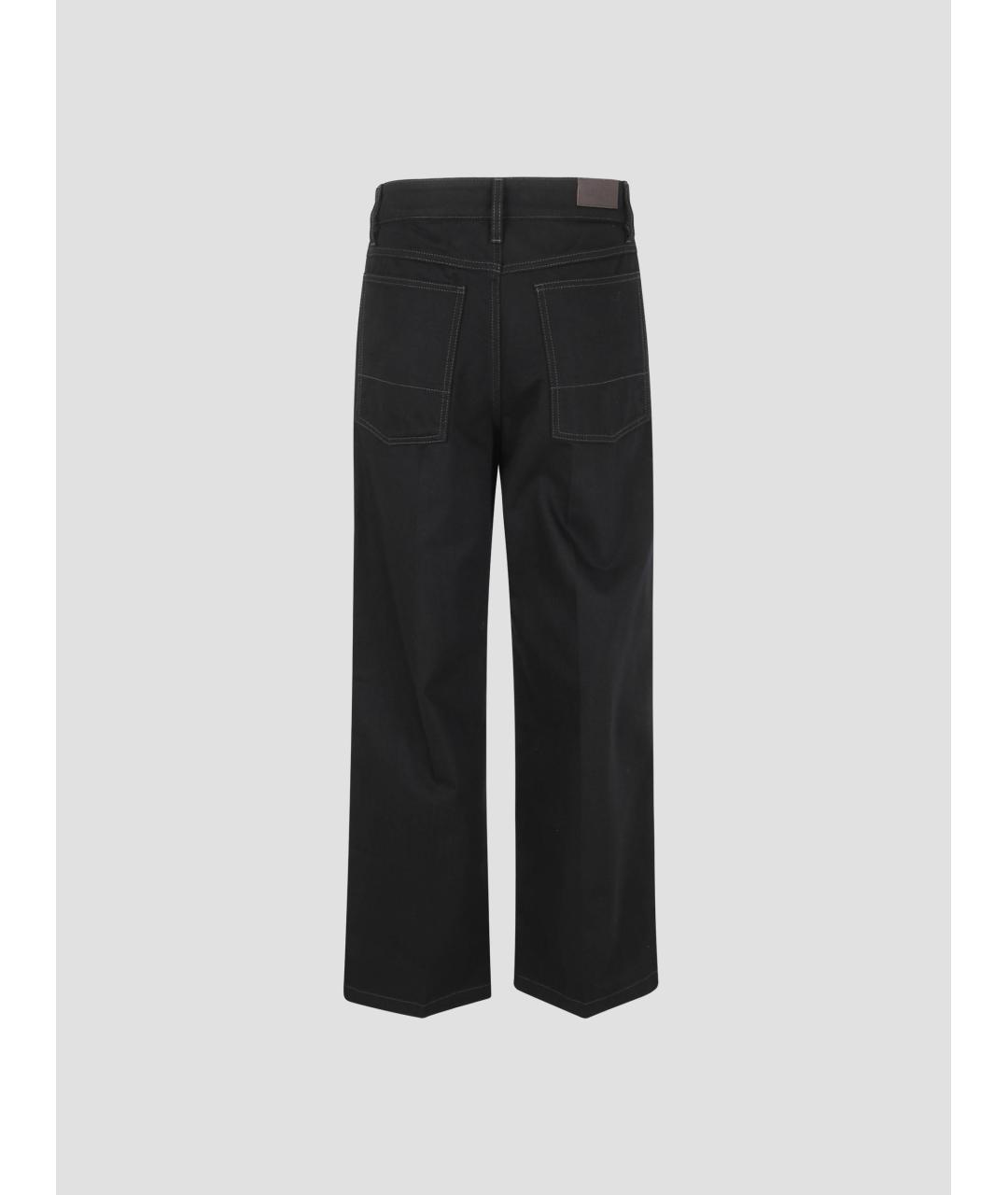 LEMAIRE Черные хлопковые прямые джинсы, фото 2