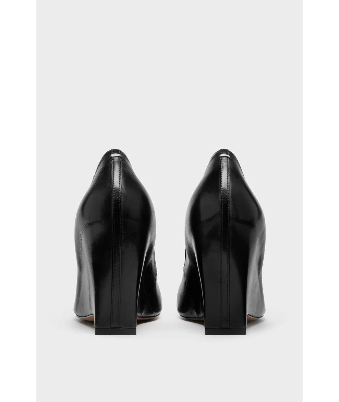 MAISON MARGIELA Черные кожаные туфли, фото 2