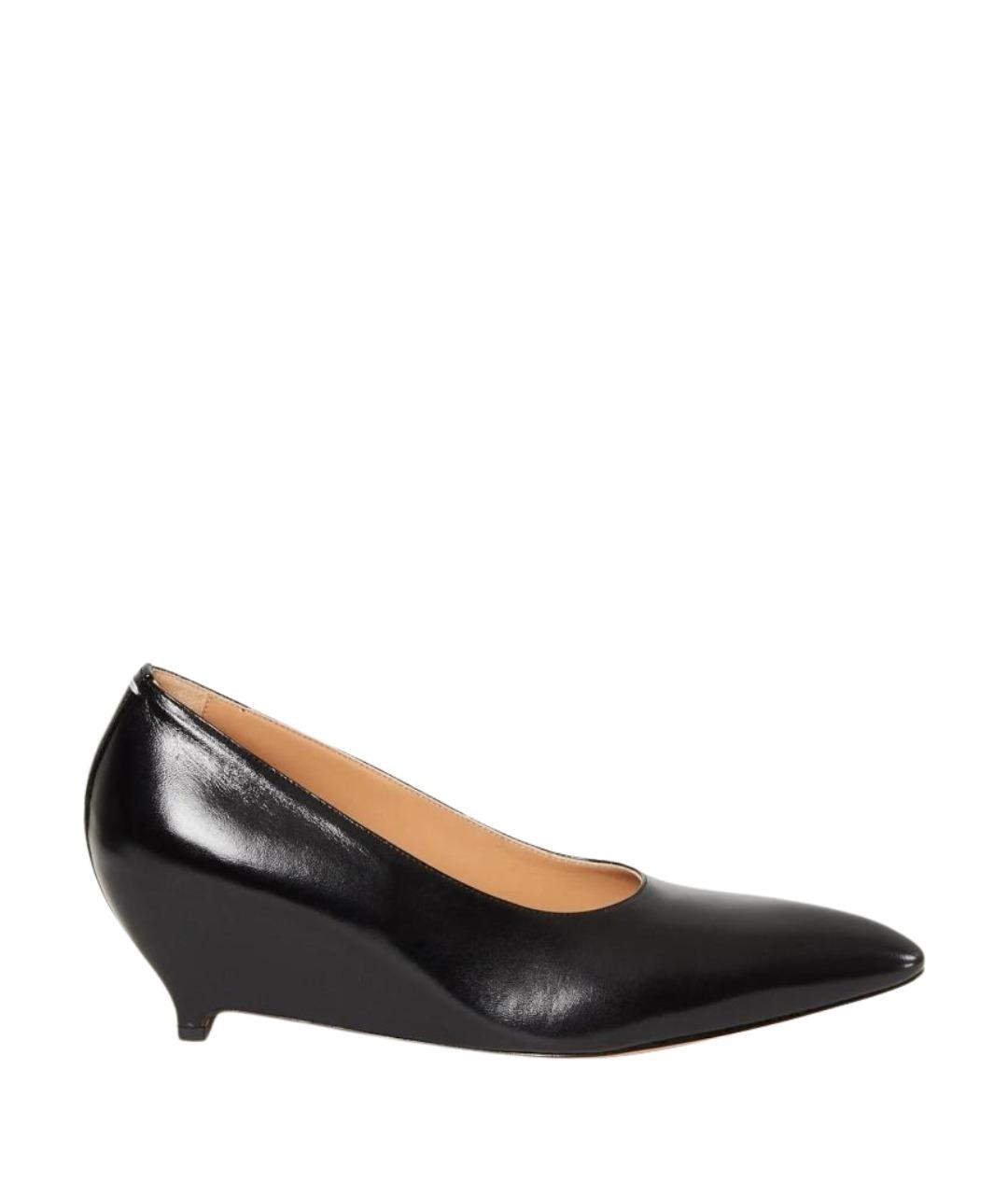 MAISON MARGIELA Черные кожаные туфли, фото 1