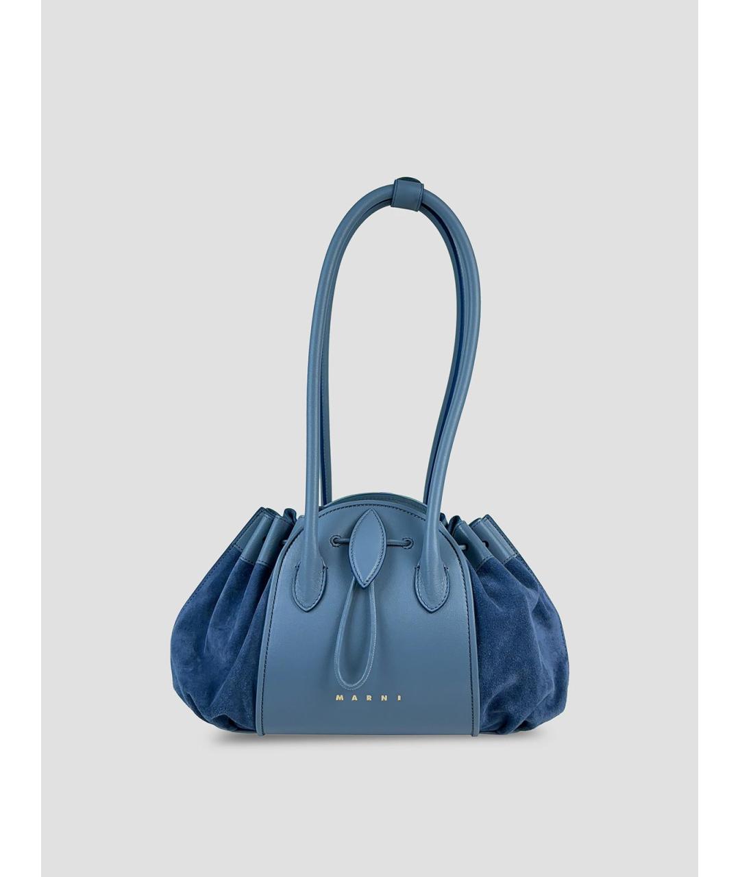 MARNI Синяя замшевая сумка тоут, фото 4