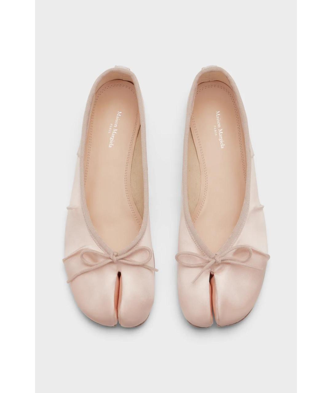 MAISON MARGIELA Розовые текстильные балетки, фото 3