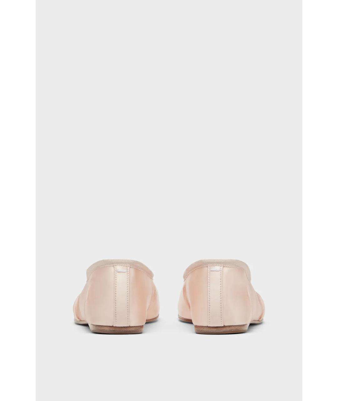 MAISON MARGIELA Розовые текстильные балетки, фото 4