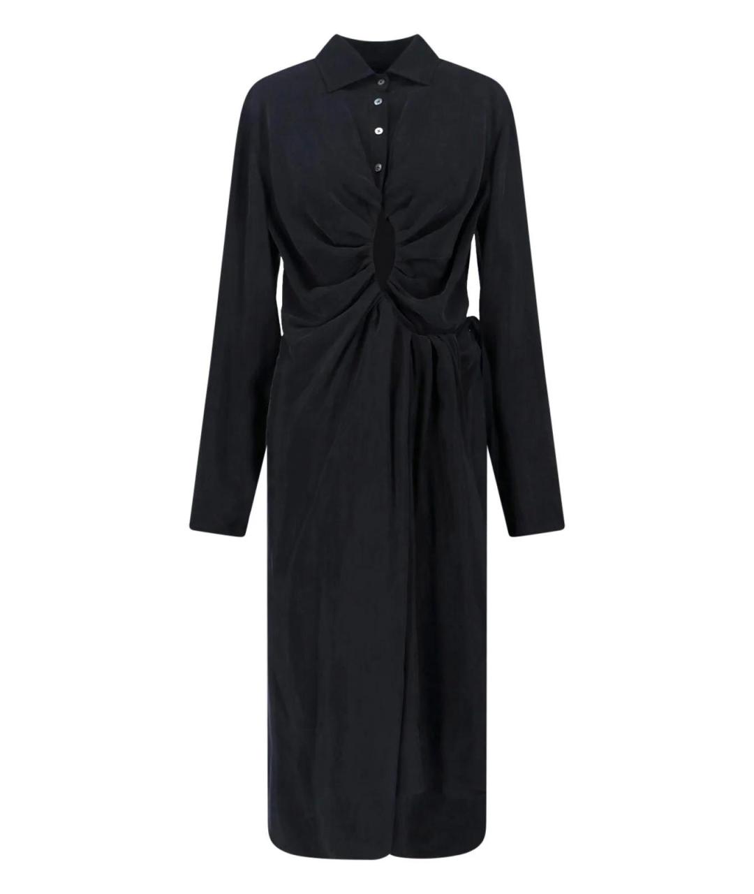 MAISON MARGIELA Черное вискозное повседневное платье, фото 1