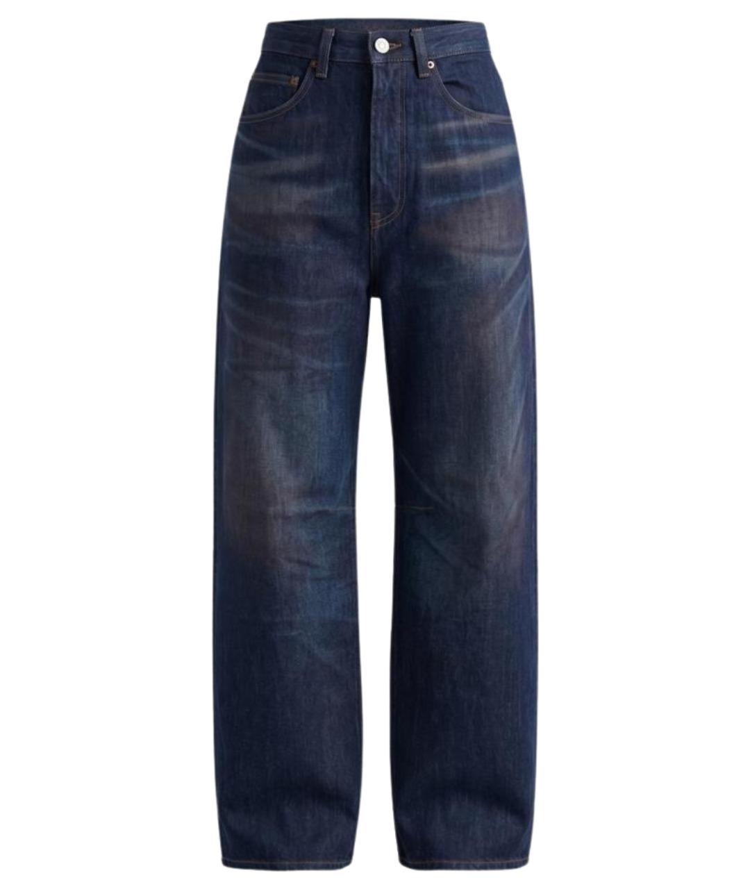 MM6 MAISON MARGIELA Темно-синие хлопковые прямые джинсы, фото 1