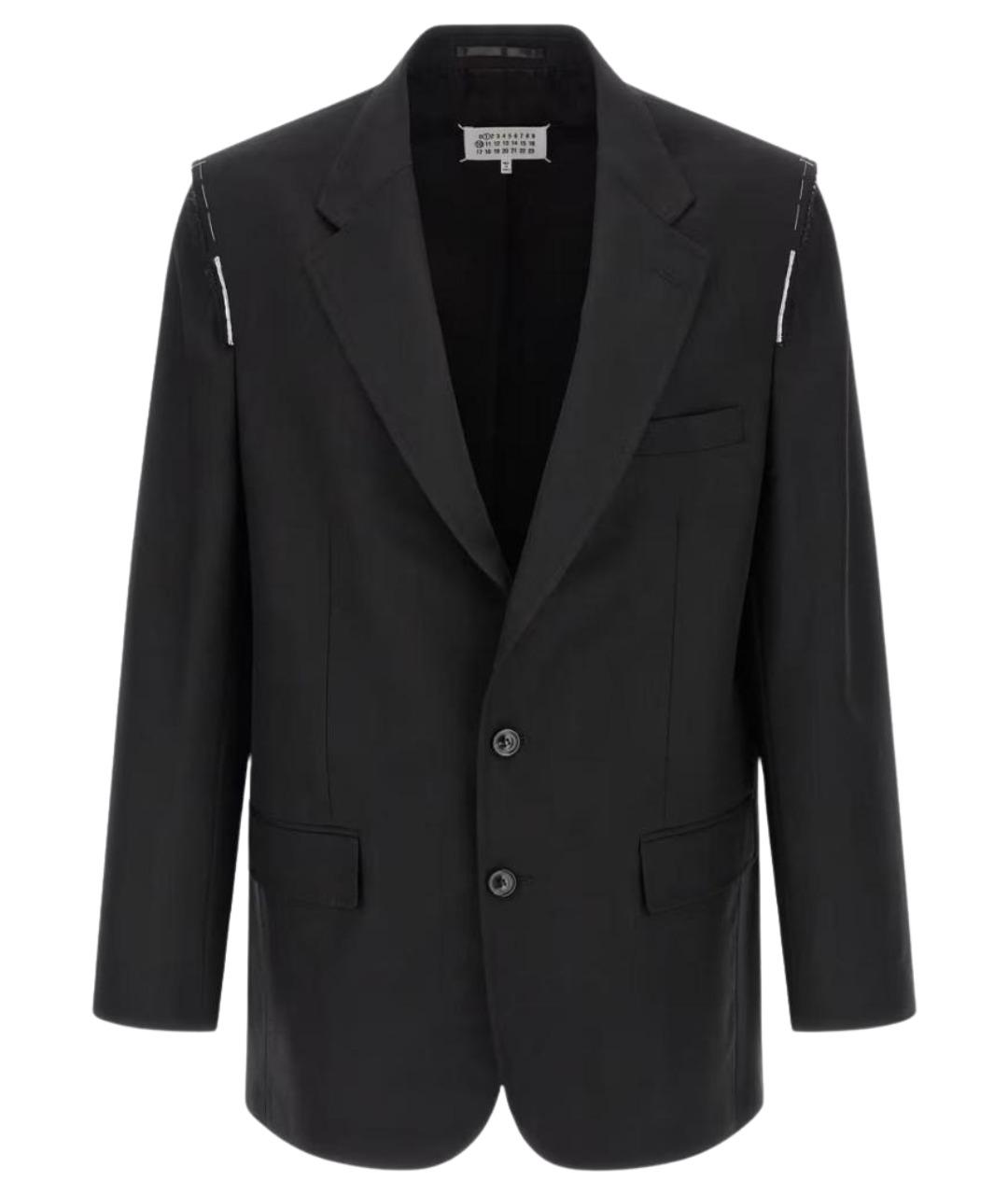 MAISON MARGIELA Черный шерстяной пиджак, фото 1