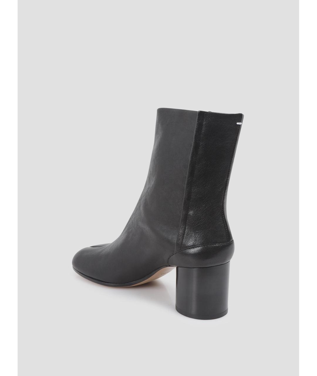 MAISON MARGIELA Черные кожаные ботильоны, фото 2