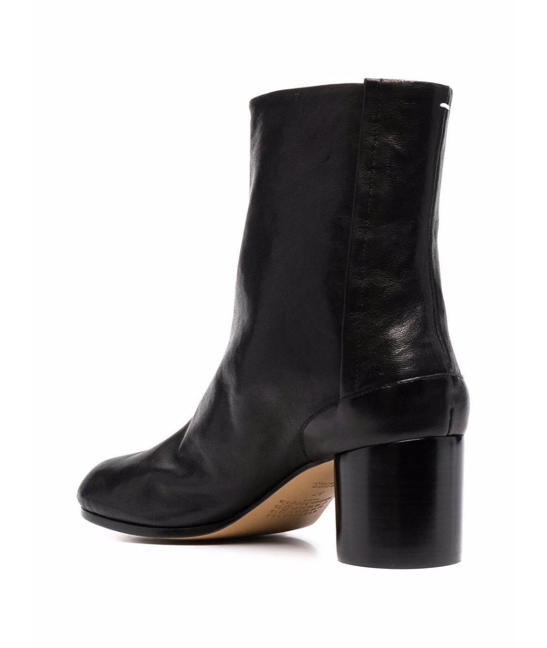 MAISON MARGIELA Черные кожаные ботильоны, фото 3