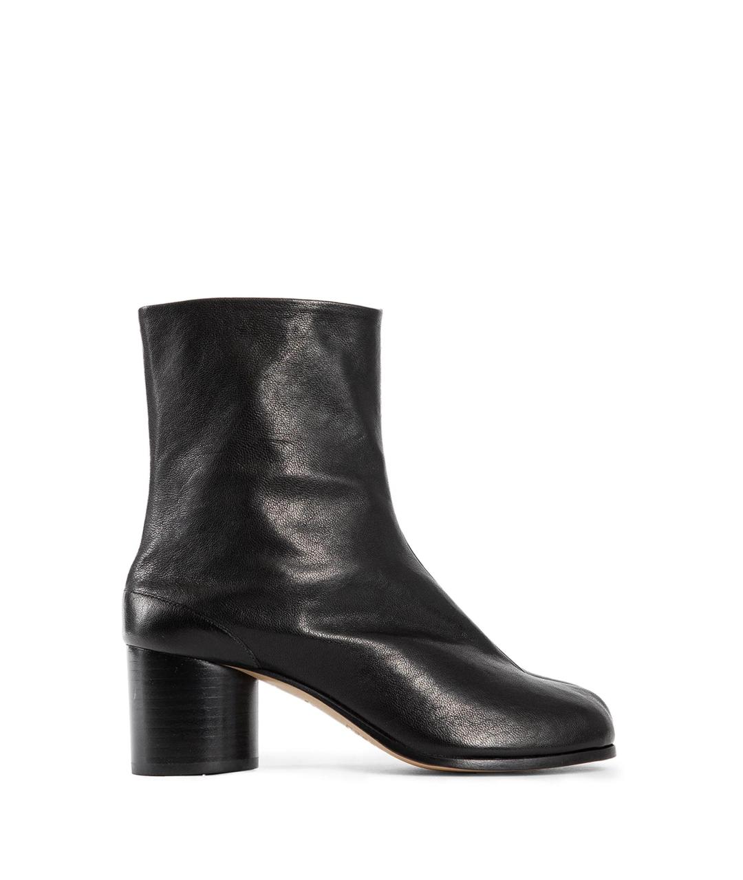 MAISON MARGIELA Черные кожаные ботильоны, фото 1