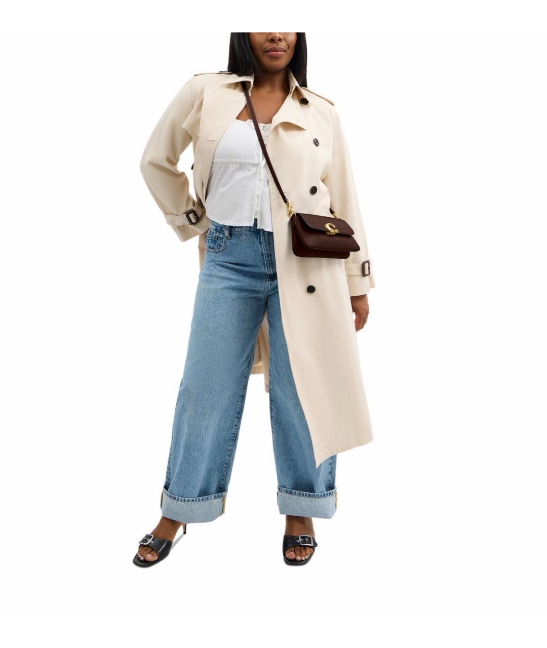 COACH Коричневая кожаная сумка через плечо, фото 7