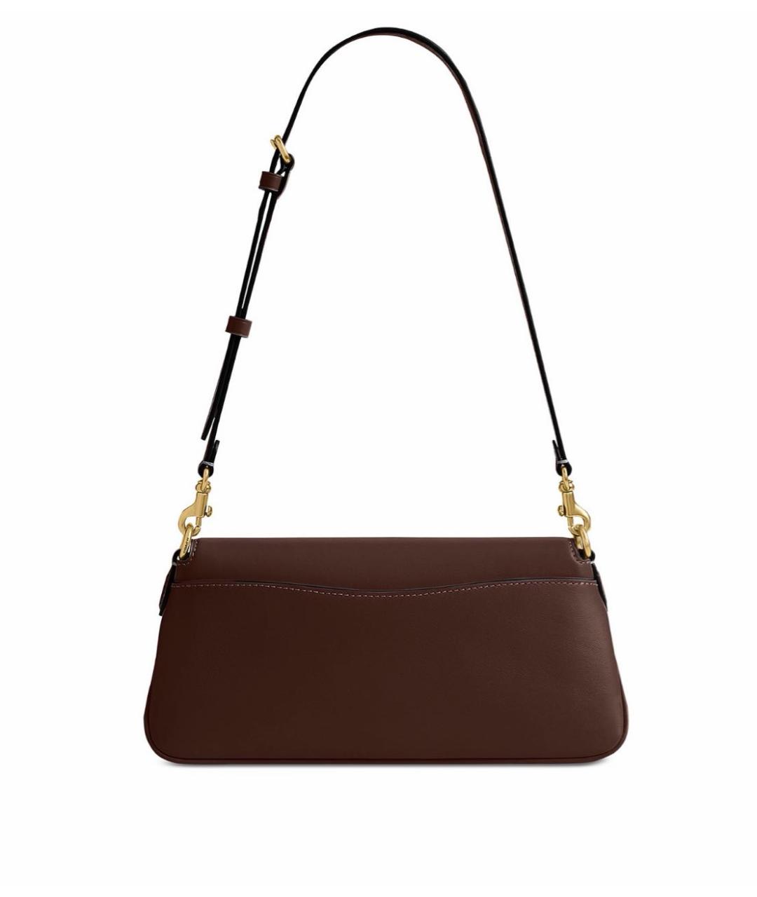 COACH Коричневая кожаная сумка через плечо, фото 8