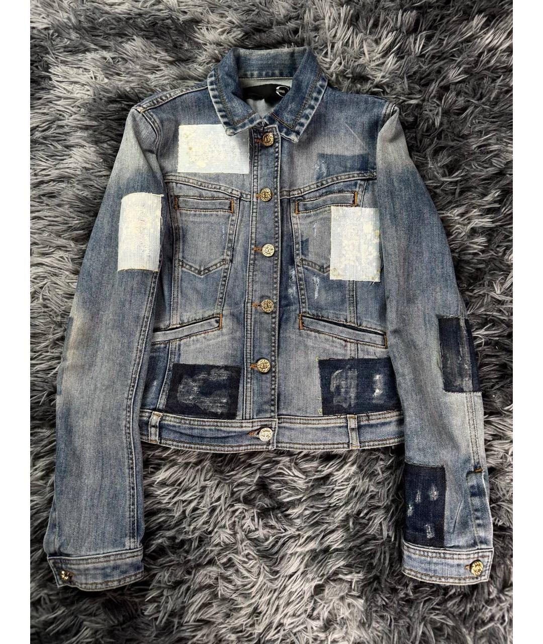 JUST CAVALLI Голубая хлопковая куртка, фото 8