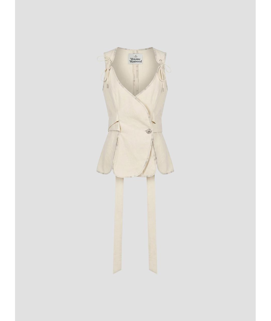 VIVIENNE WESTWOOD Бежевая хлопковая блузы, фото 4