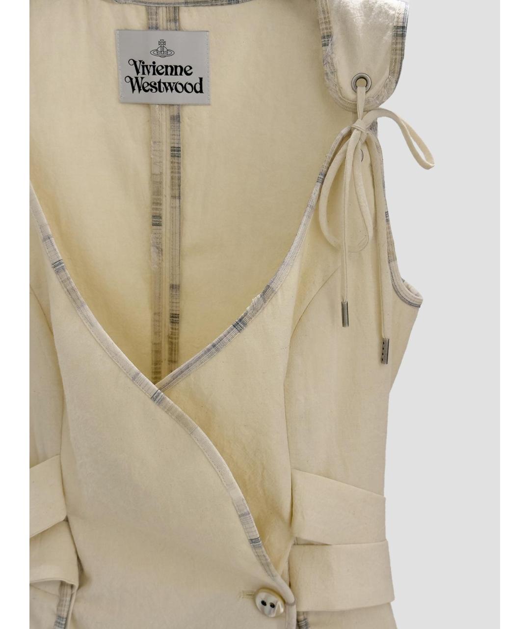 VIVIENNE WESTWOOD Бежевая хлопковая блузы, фото 3