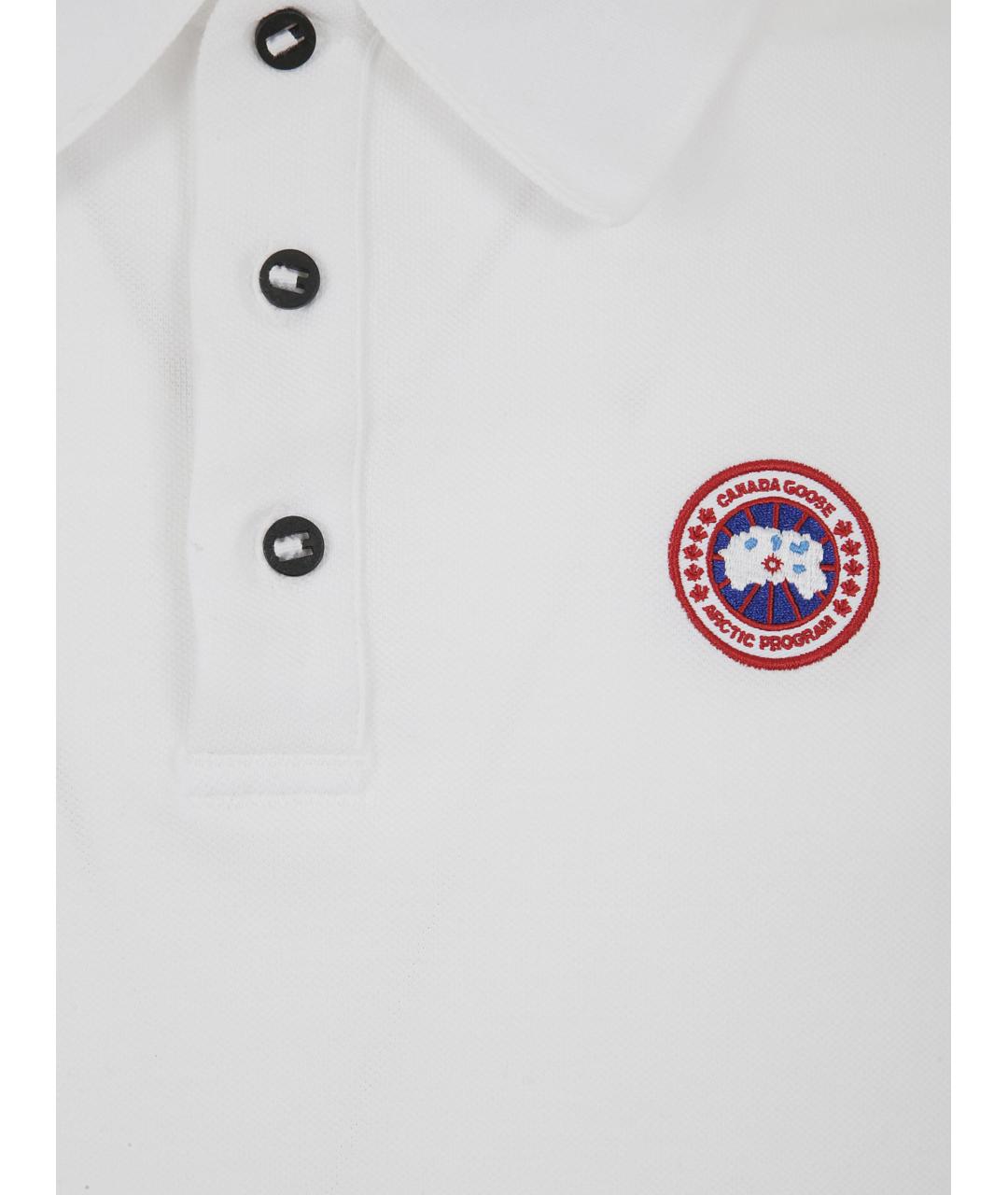 CANADA GOOSE Белое поло с коротким рукавом, фото 2