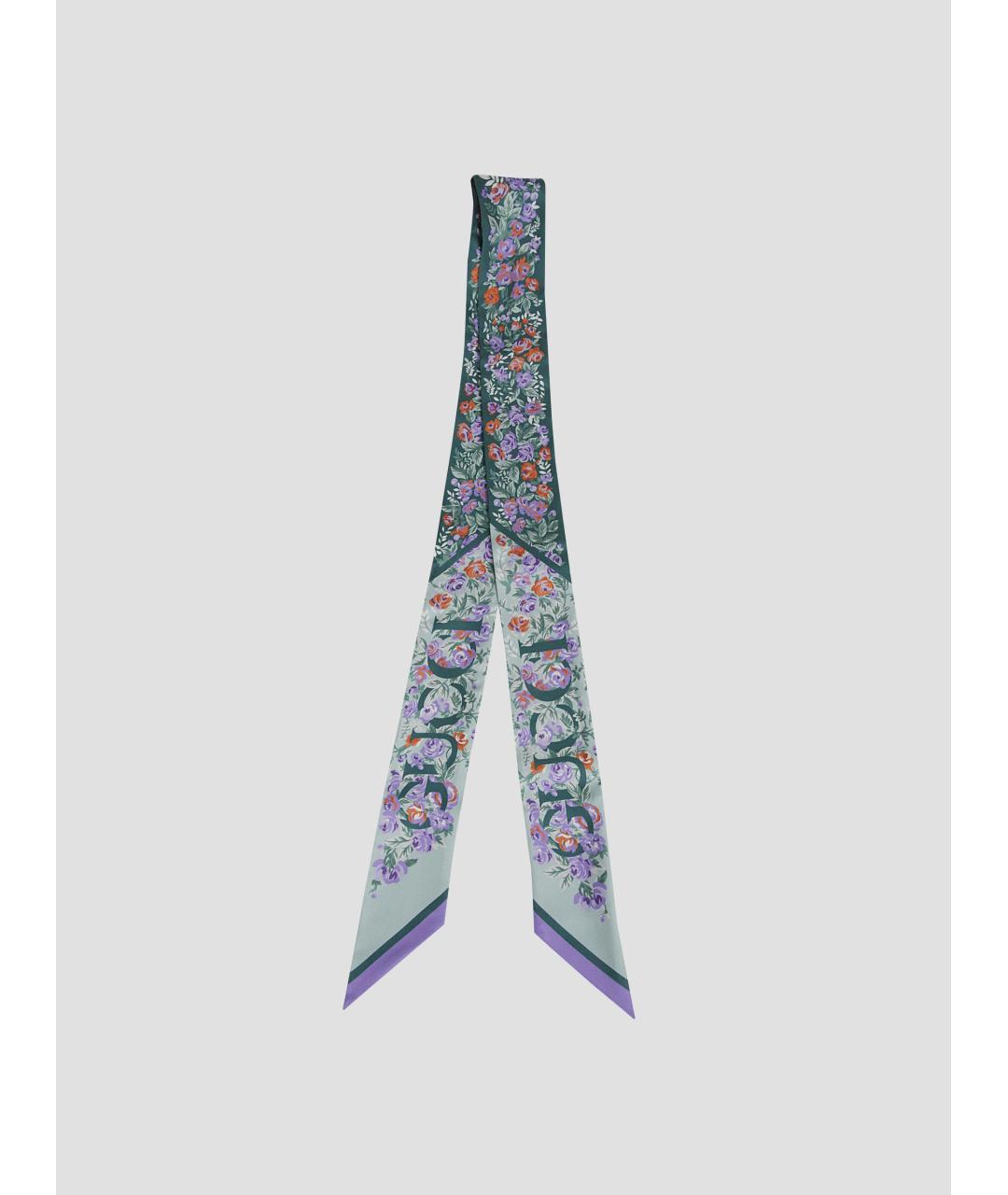 GUCCI Мульти шелковый шарф, фото 3