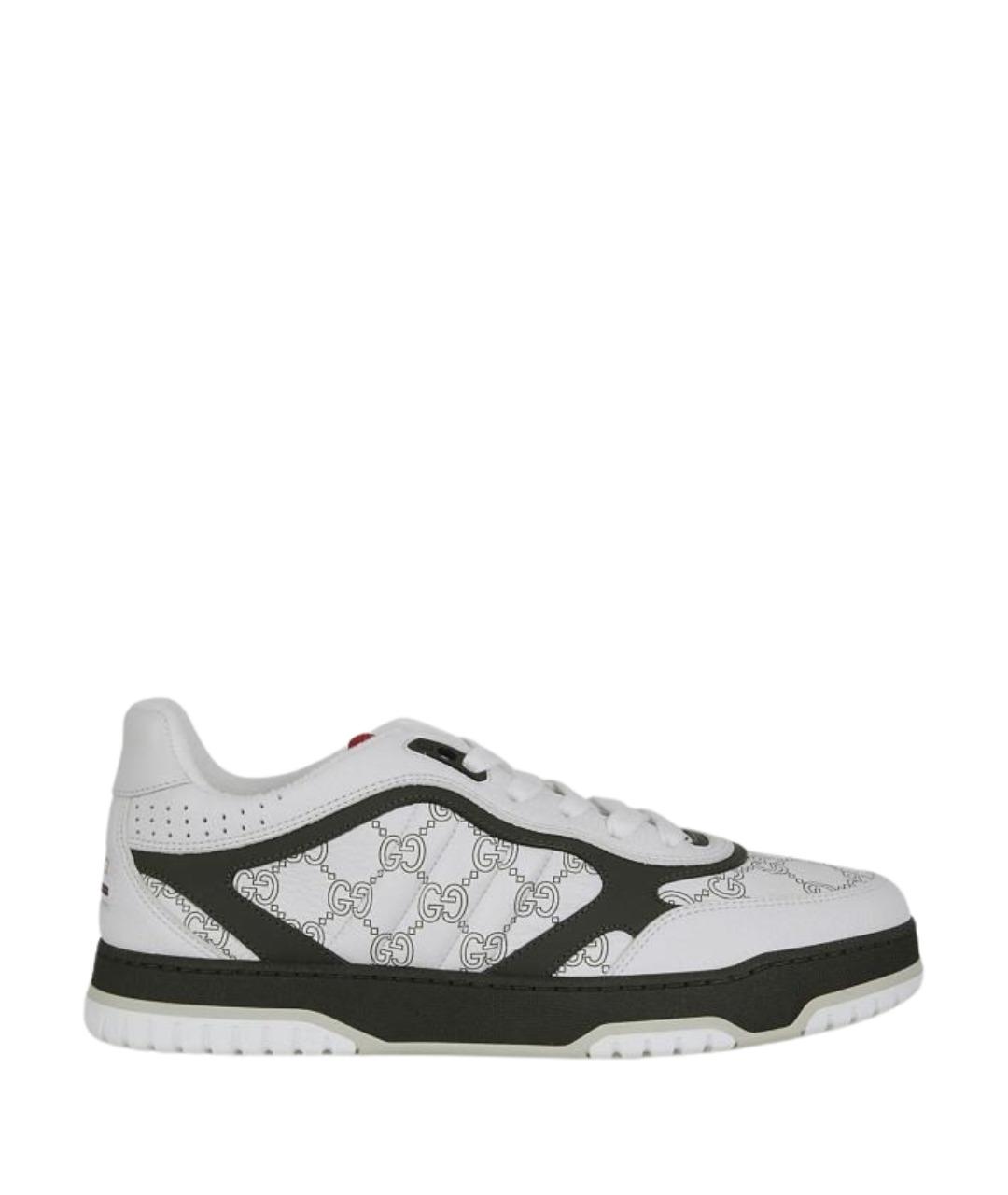 GUCCI Белые кожаные низкие кроссовки / кеды, фото 1