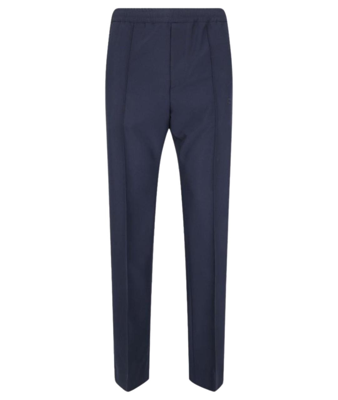 GUCCI Темно-синие полиэстеровые классические брюки, фото 1