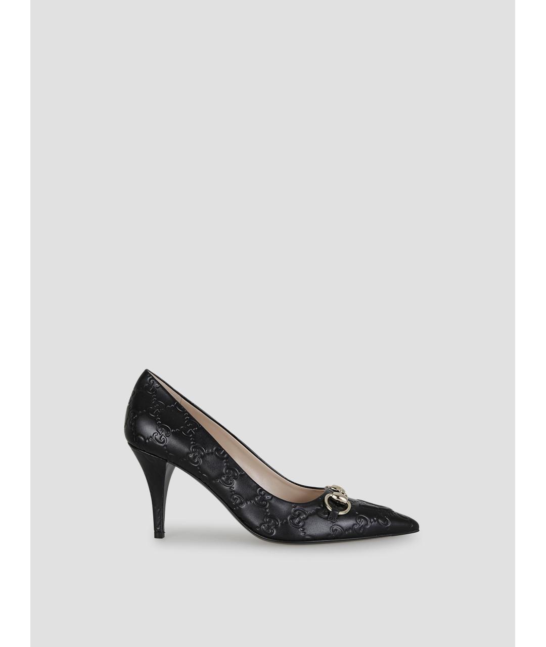 GUCCI Черные кожаные туфли, фото 4