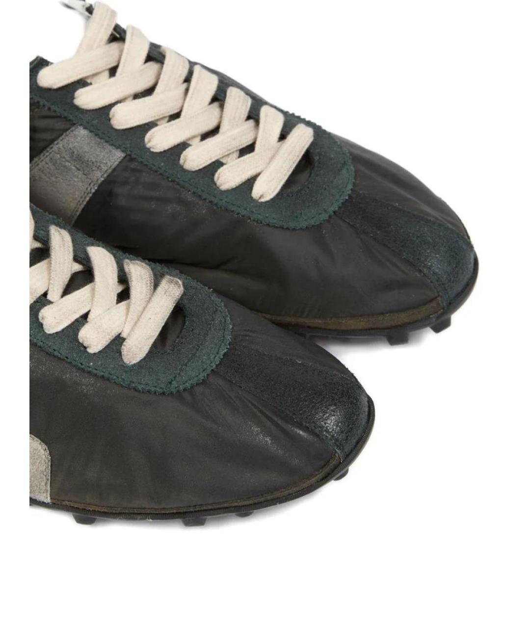 MAISON MARGIELA Черные синтетические низкие кроссовки / кеды, фото 3