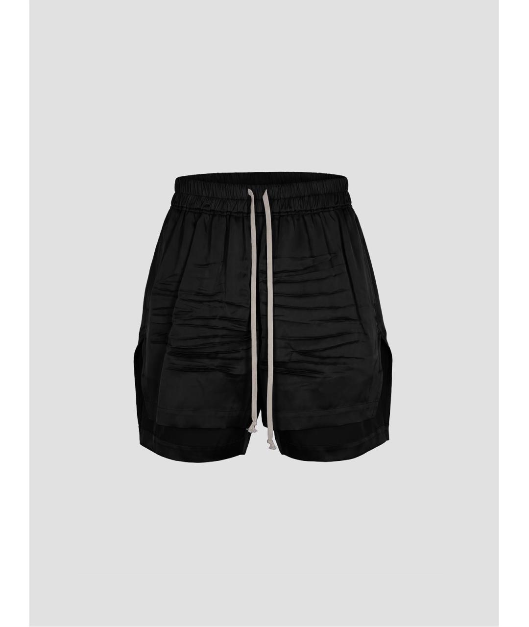 RICK OWENS Черные ацетатные шорты, фото 4