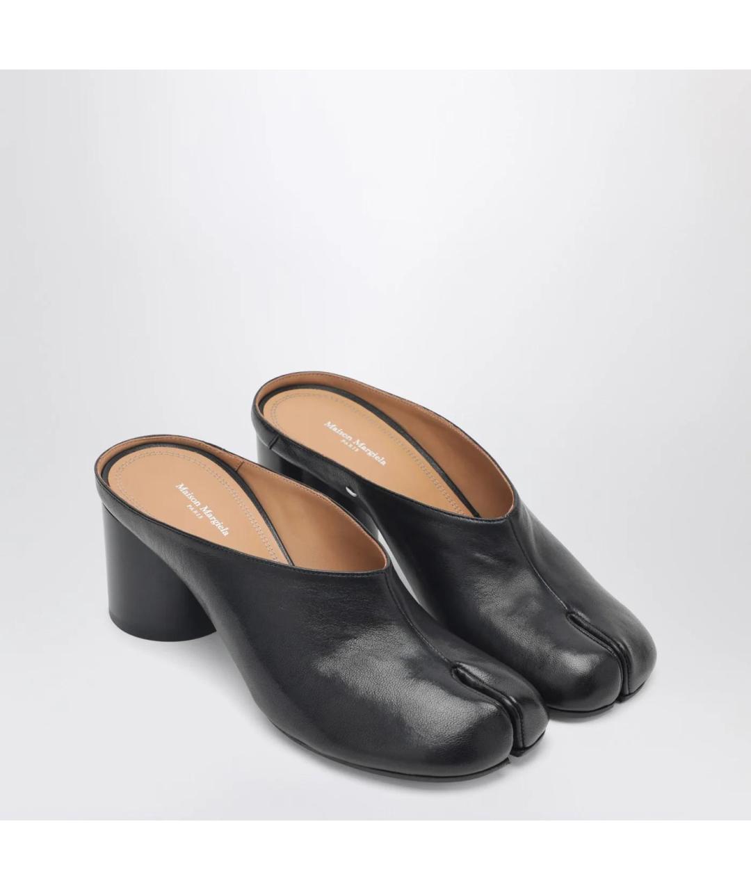 MAISON MARGIELA Черные кожаные мюли, фото 3