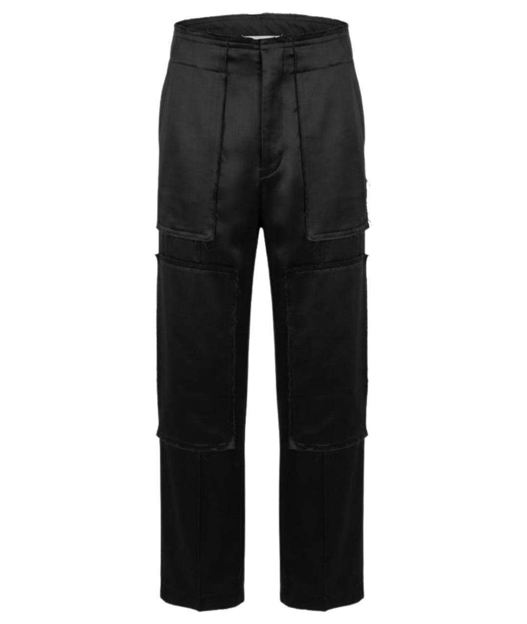 MAISON MARGIELA Черные вискозные повседневные брюки, фото 1