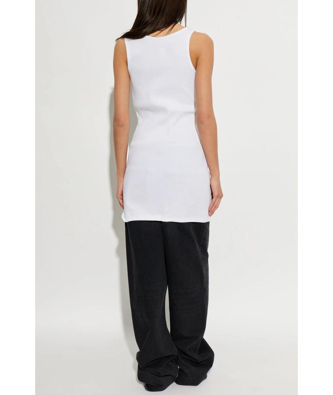 MAISON MARGIELA Белое хлопковое повседневное платье, фото 2