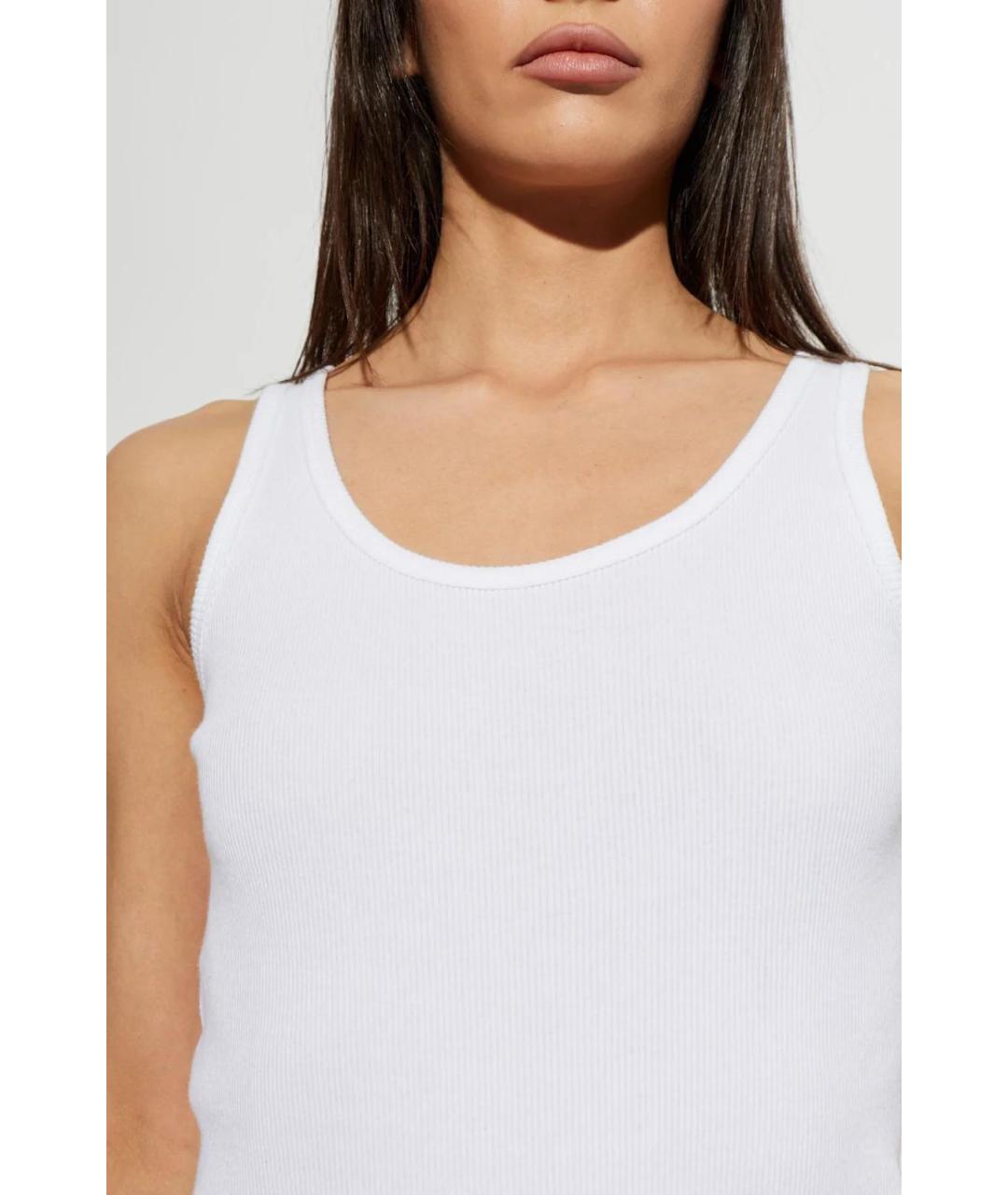 MAISON MARGIELA Белое хлопковое повседневное платье, фото 3