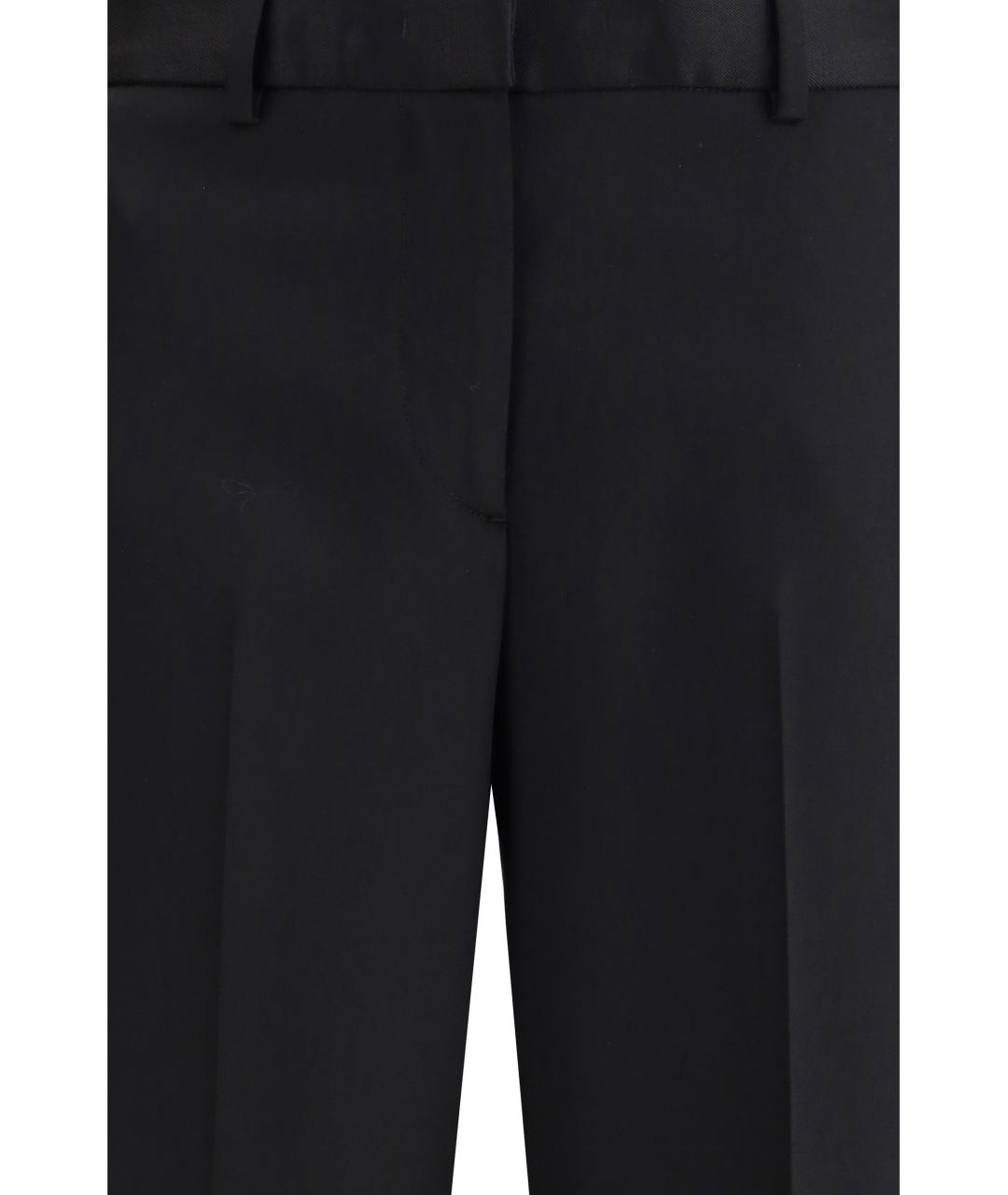 LARDINI Черные шерстяные прямые брюки, фото 3