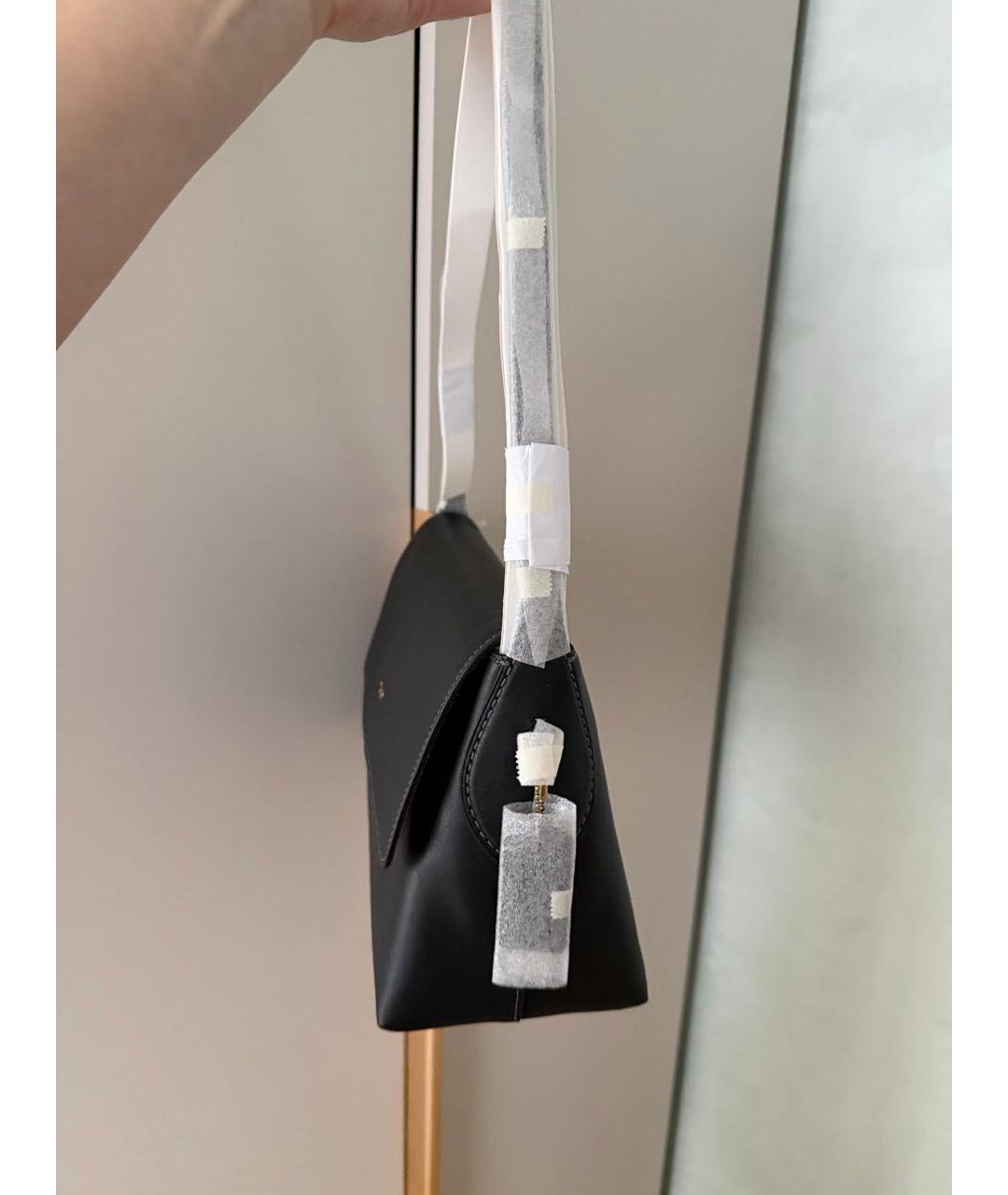 COACH Черная кожаная сумка с короткими ручками, фото 5