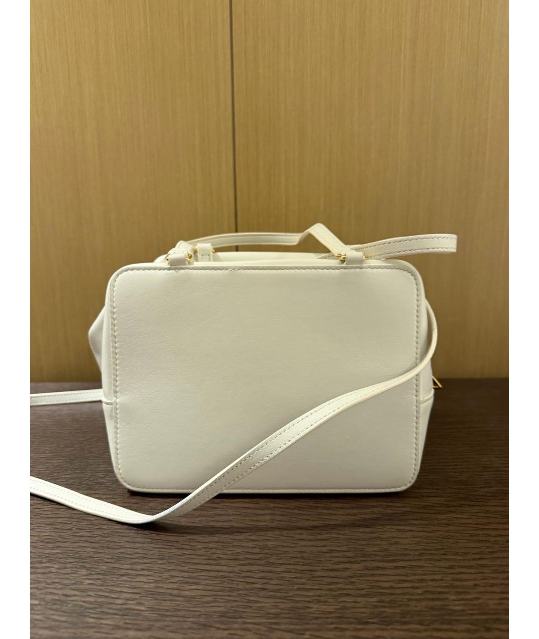 CELINE Белая кожаная сумка через плечо, фото 3