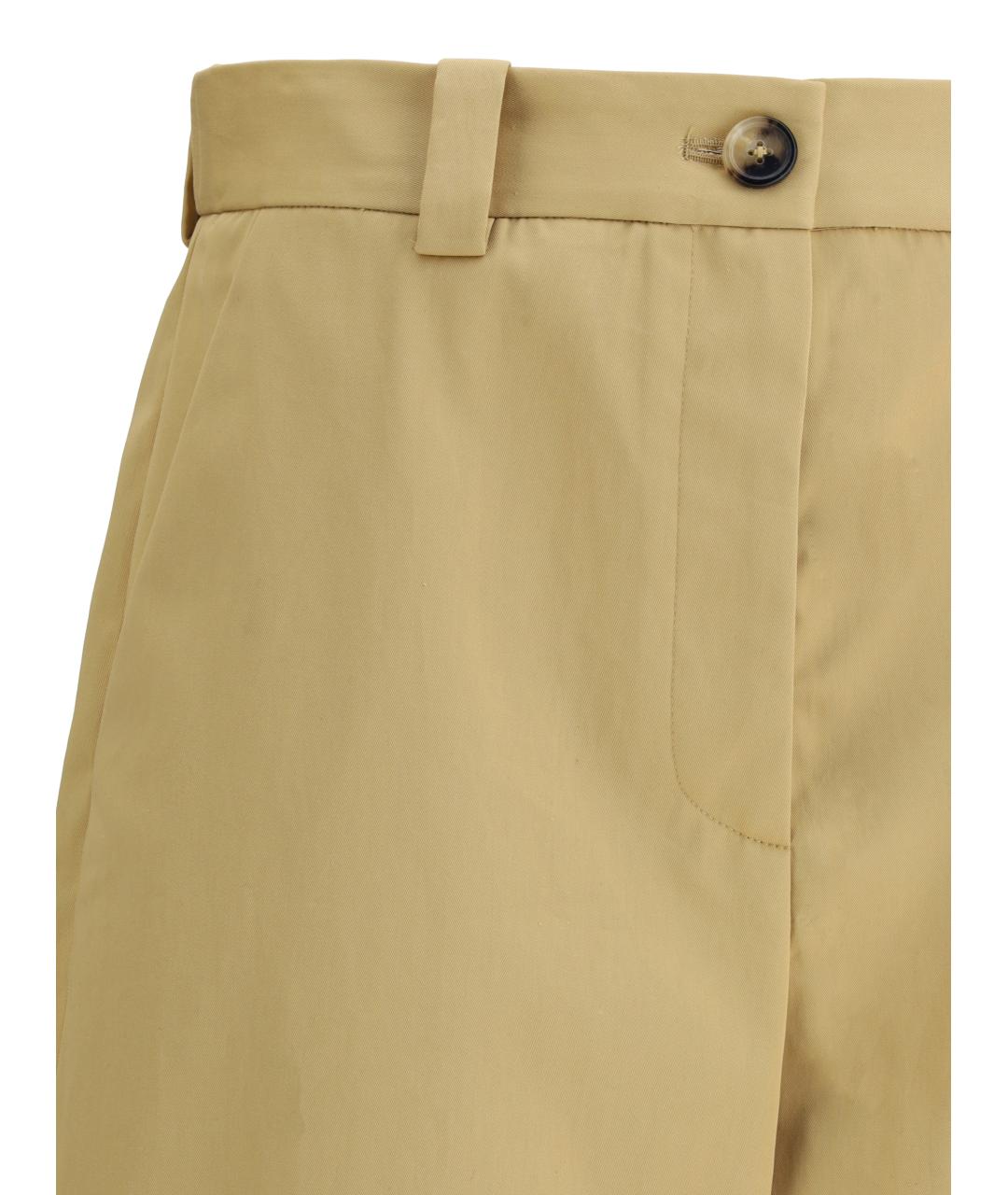 KHAITE Бежевые хлопковые прямые брюки, фото 3