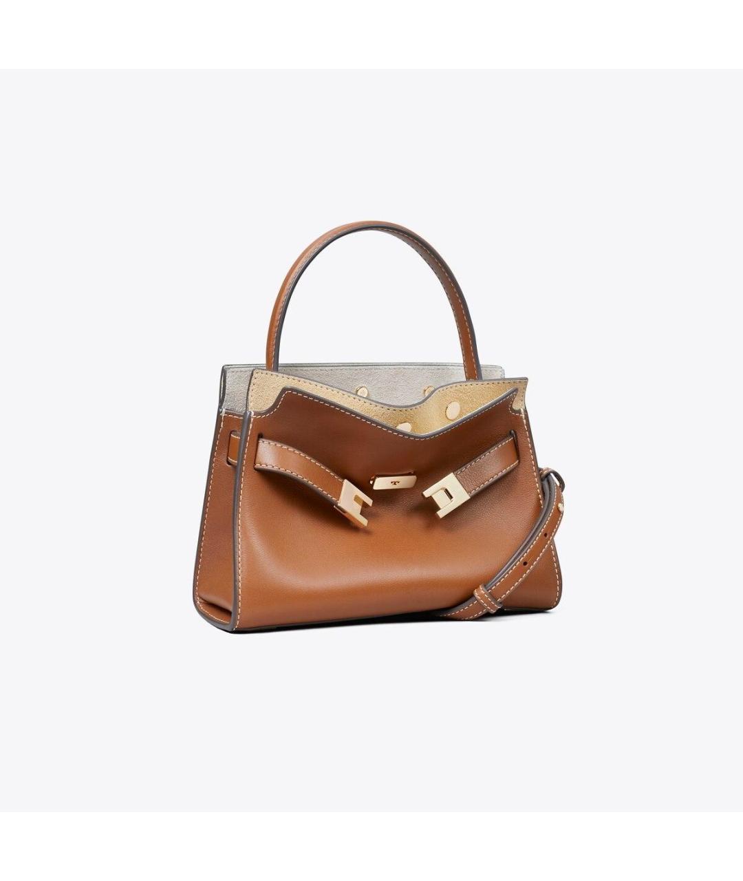 TORY BURCH Бежевая кожаная сумка тоут, фото 3