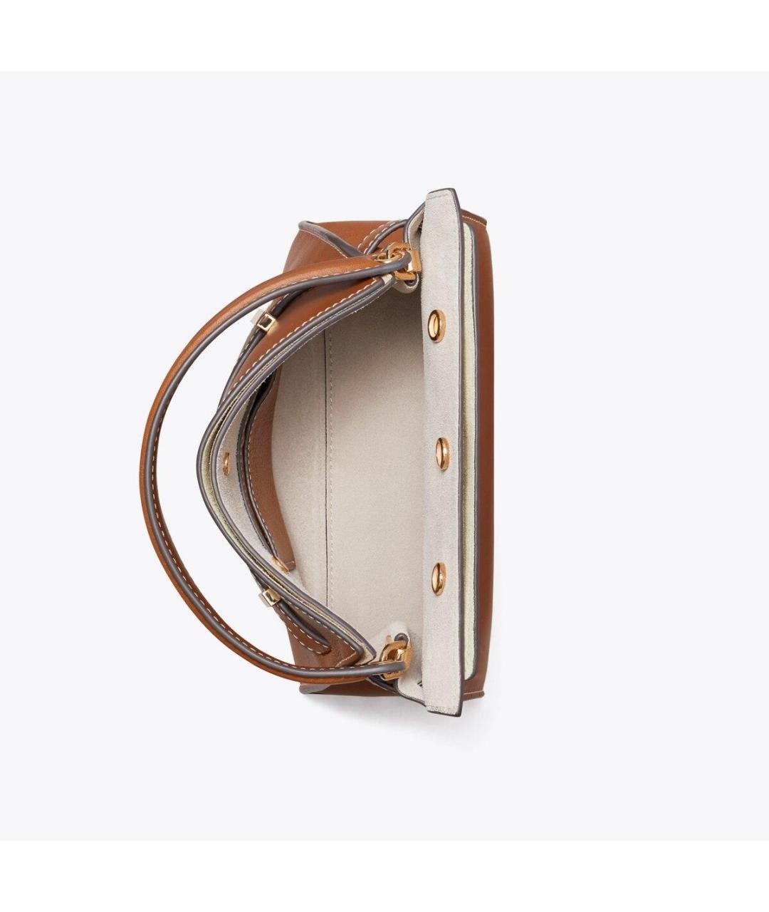 TORY BURCH Бежевая кожаная сумка тоут, фото 2
