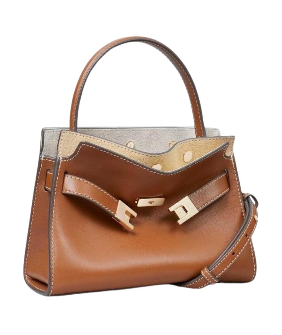 TORY BURCH Бежевая кожаная сумка тоут, фото 1