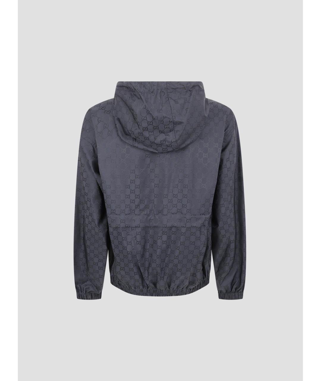 GUCCI Темно-синяя полиамидовая куртка, фото 2