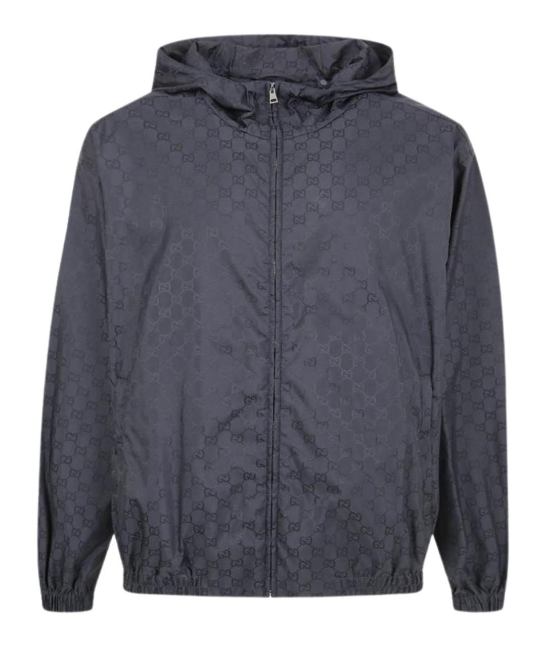GUCCI Темно-синяя полиамидовая куртка, фото 1