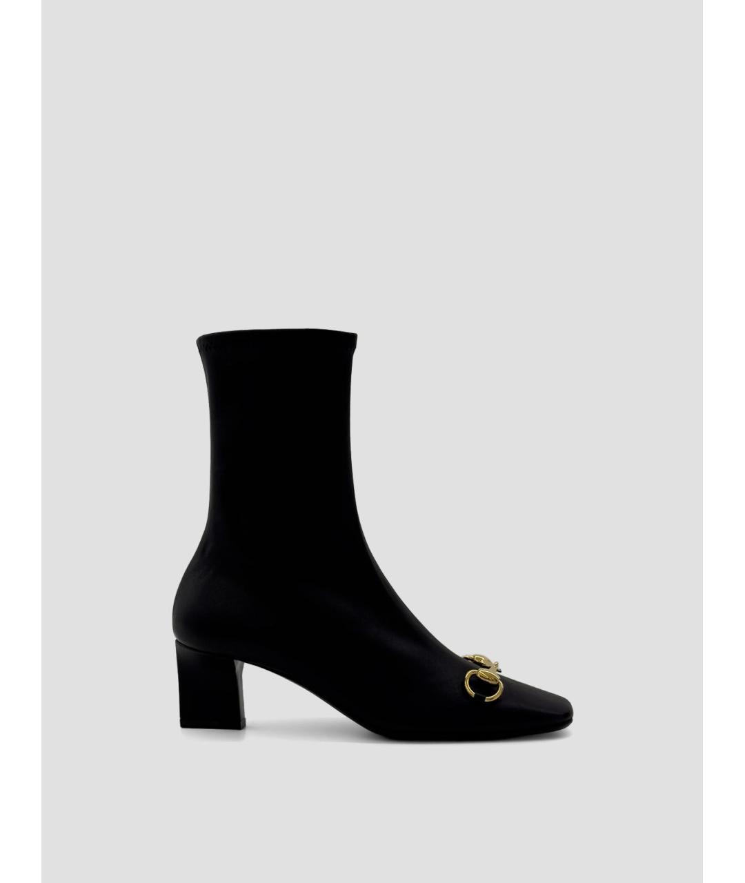 GUCCI Черные кожаные ботинки, фото 4