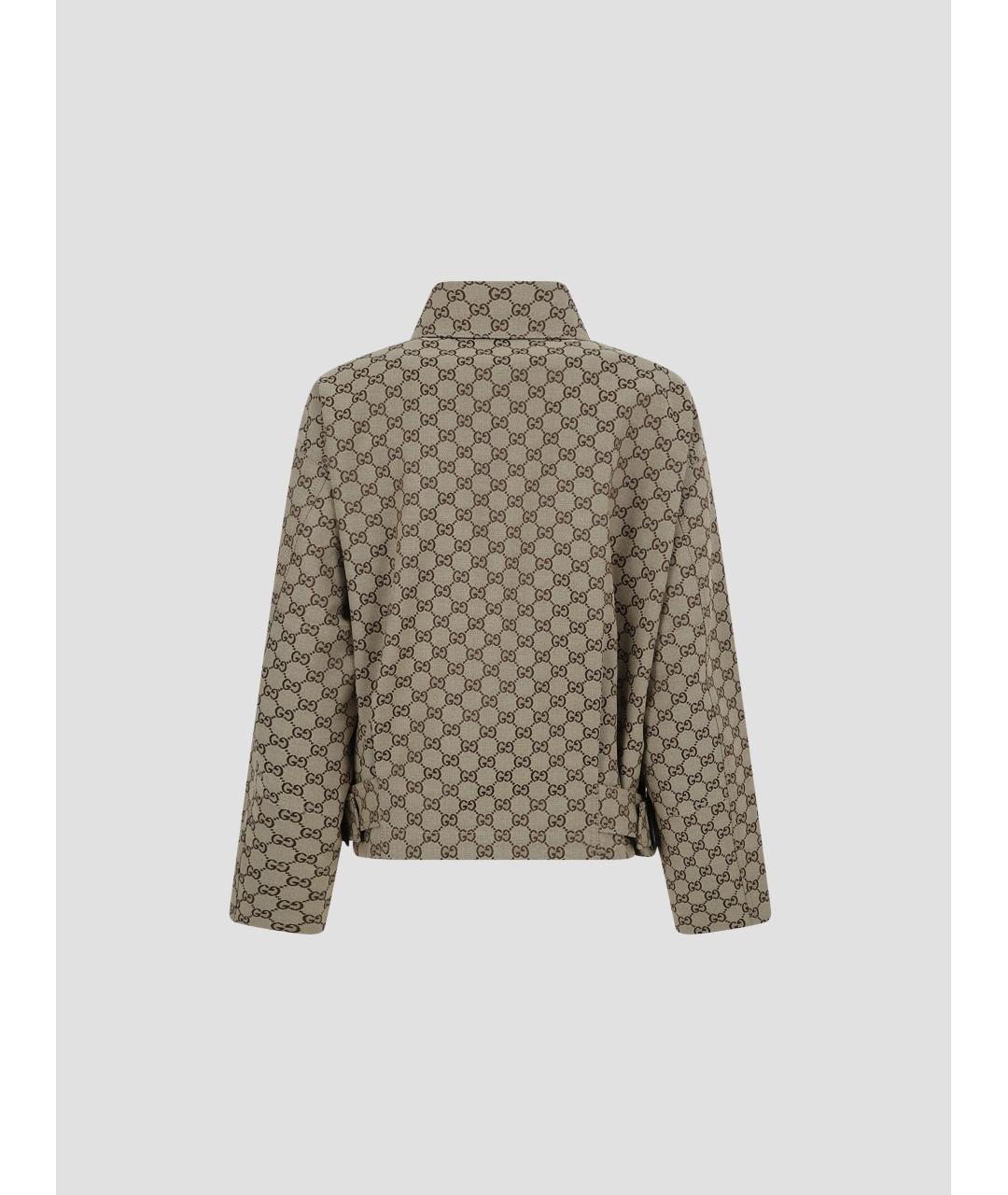 GUCCI Бежевая хлопковая куртка, фото 2
